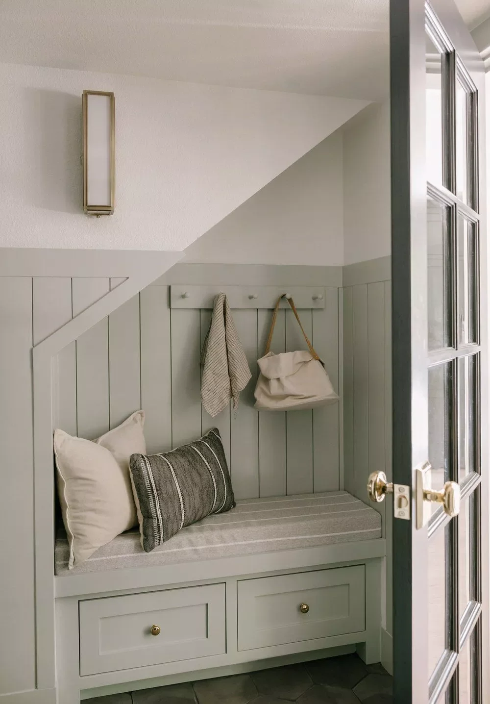 42 Stunning Half-Wall Paneling Ideas to Transform Your Home 24 Mudroom Half Wall