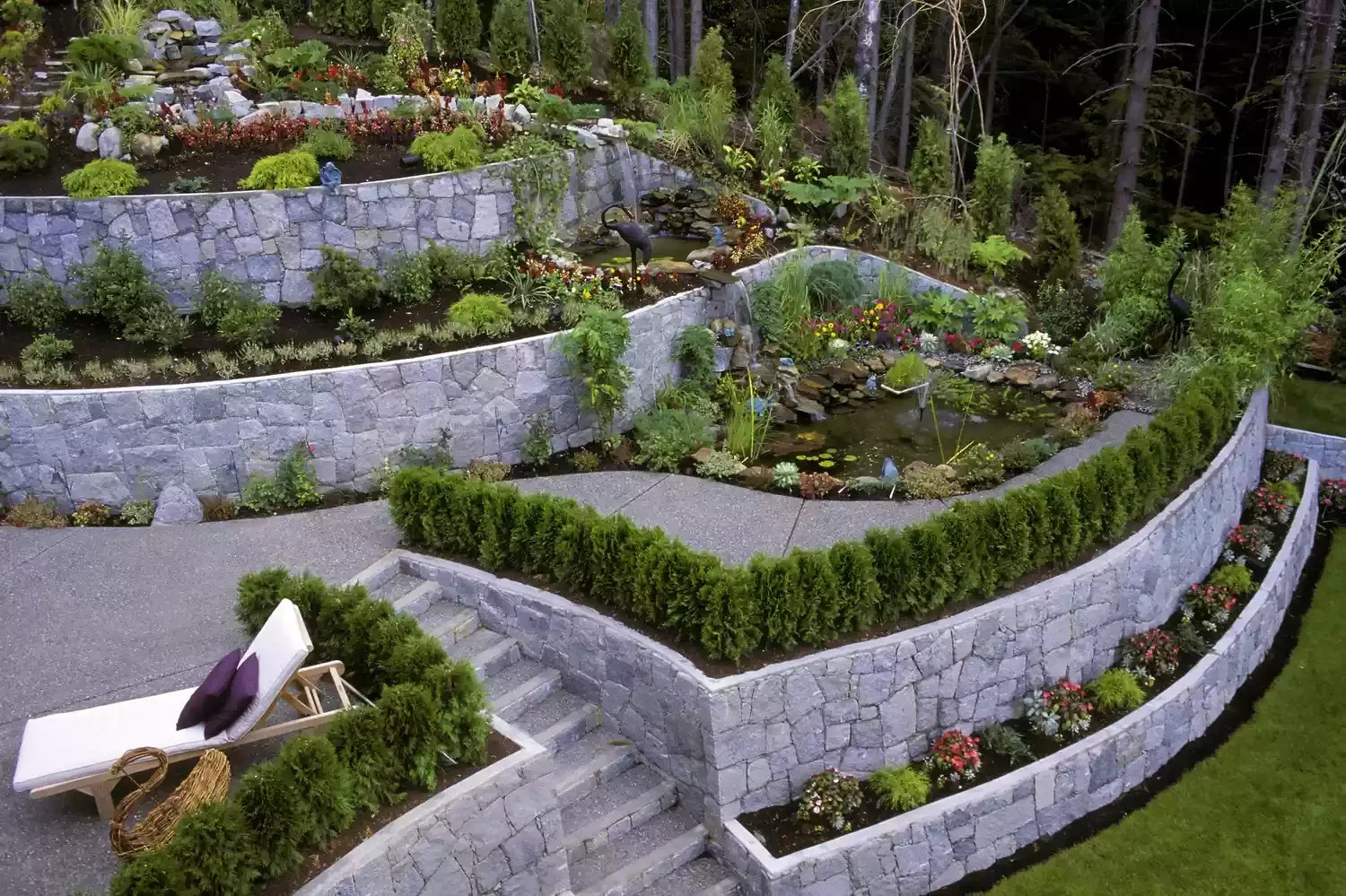 42 Stunning Retaining Wall Ideas to Transform Your Landscape Multi-Tiered Design