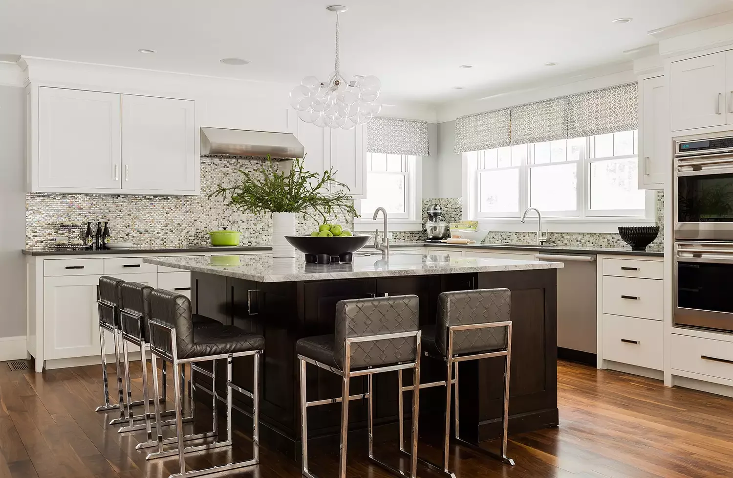 37 Stunning Backsplash Ideas That Make White Cabinets and Granite Countertops Shine Multicolored Tile