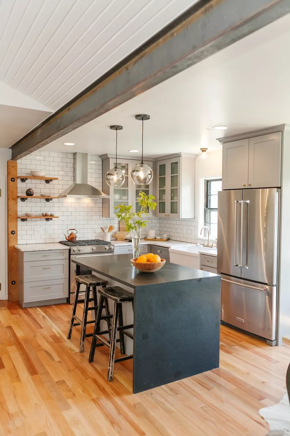 71 Brilliant Small Kitchen Ideas That Maximize Style and Function Multiply Light Fixtures