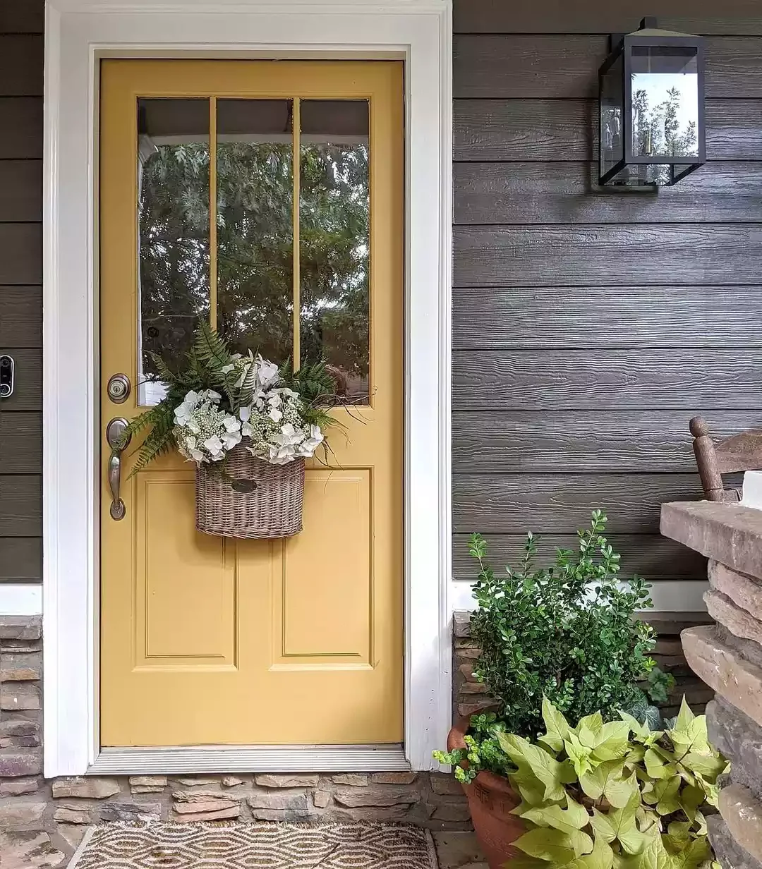 30 Stunning Door Paint Colors That Will Transform Your Home 6 Mustard Yellow
