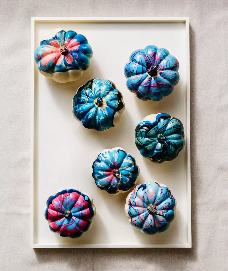 46 Creative Pumpkin Painting Ideas for Fall Home Decor 37 Nail Polish Painted Pumpkins
