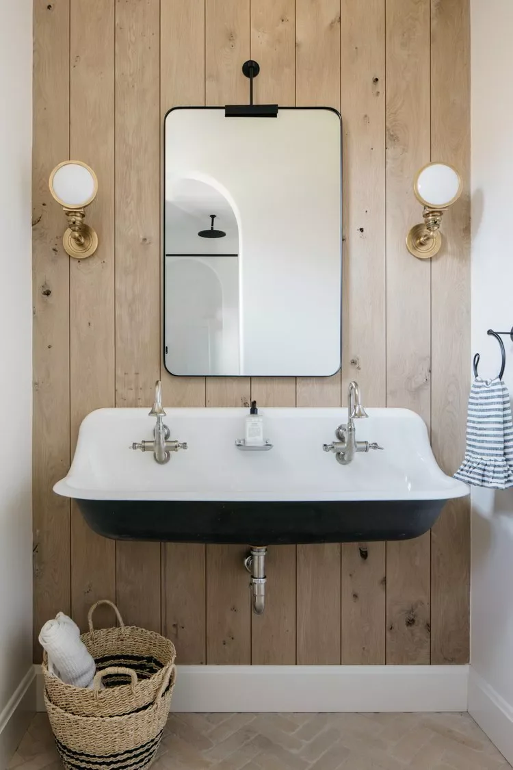 44 Bathroom Accent Wall Ideas That Completely Transform Natural Wood Accent Wall