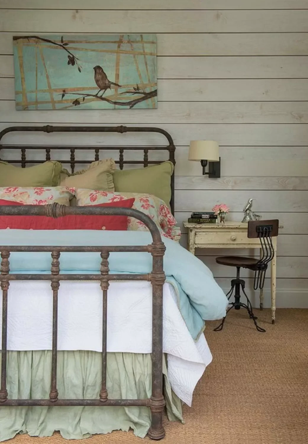 49 Stunning Farmhouse Bedroom Designs That Will Transform Your Space 34 Nature-Themed Artwork