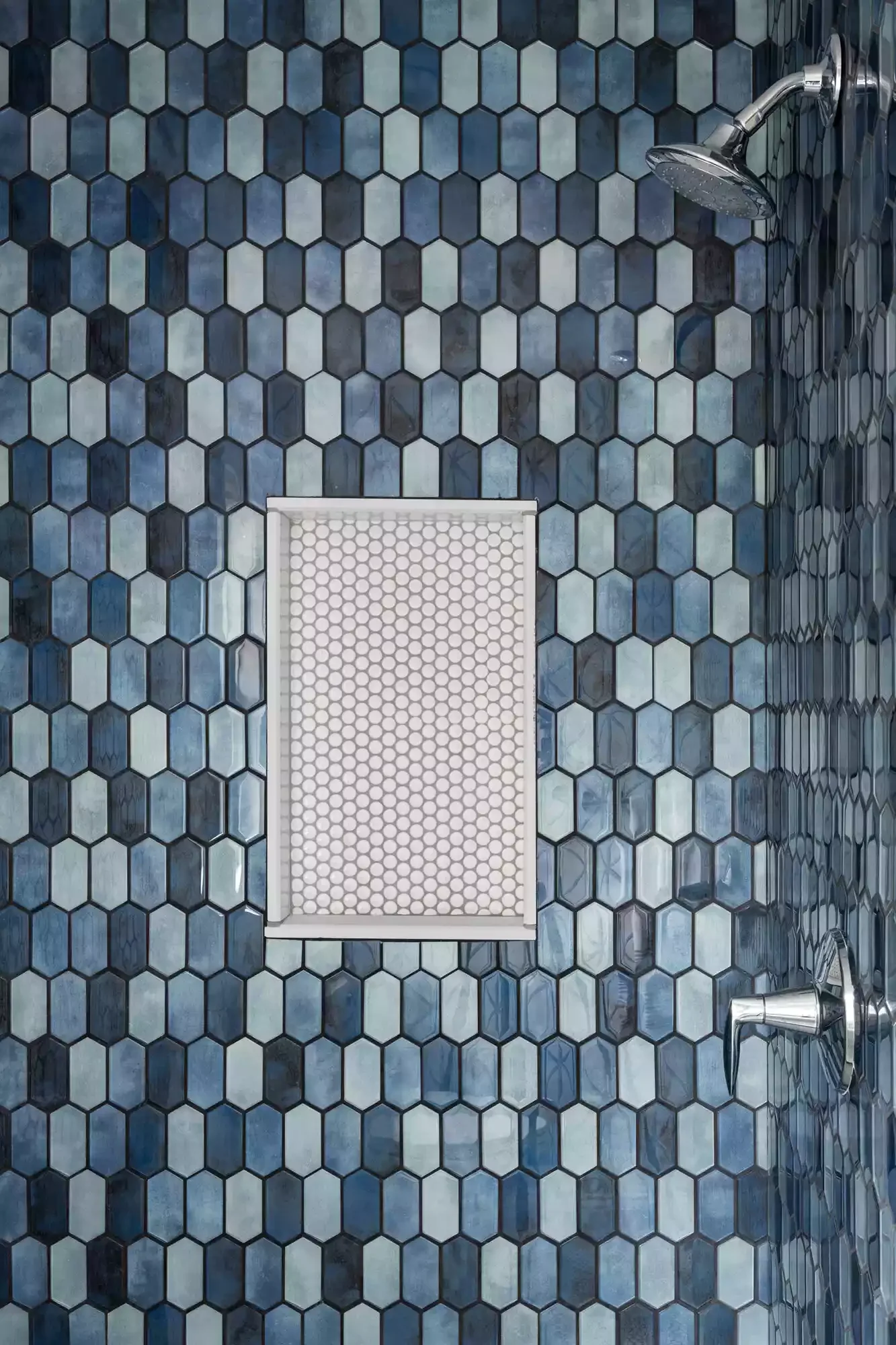 18 Navy Blue Bathroom Design Ideas That Will Transform Your Space 14 Navy Shower Tile