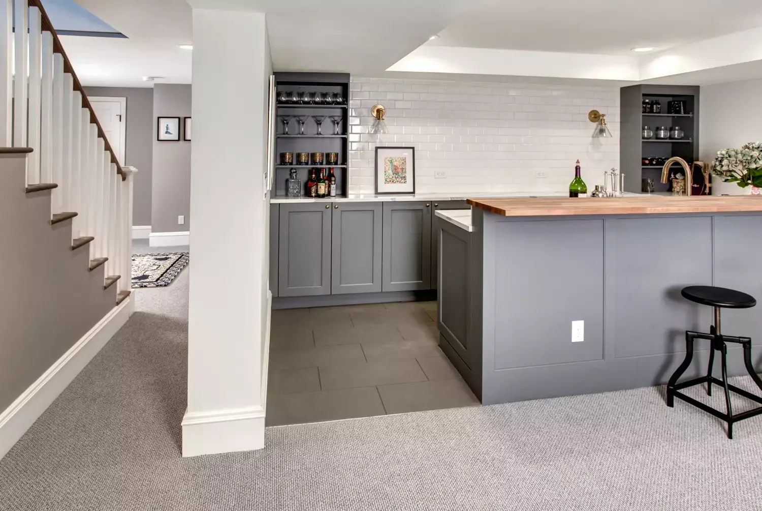 43 Basement Bar Ideas That Transform Your Space Into the Ultimate Entertainment Zone 38 Neutral Basement Bar