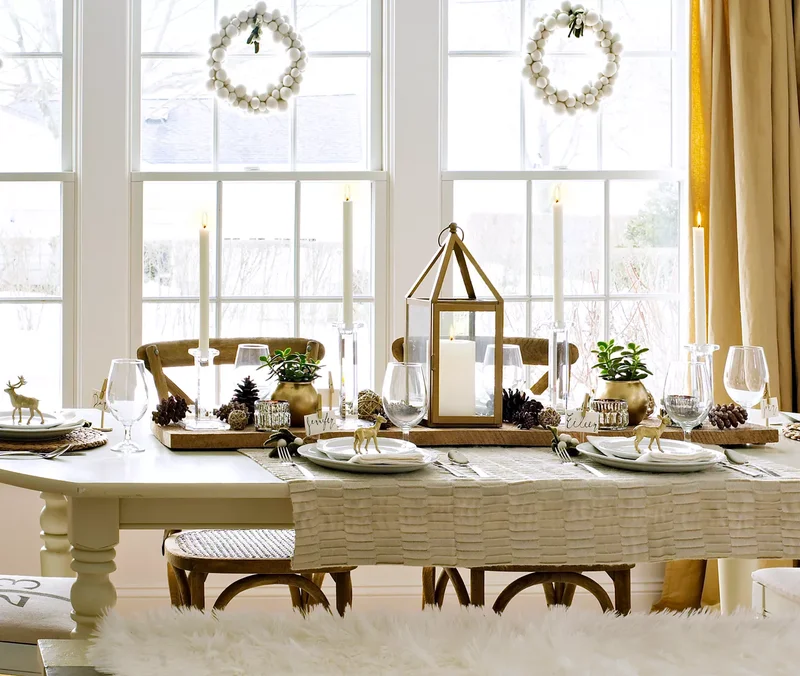Neutral Christmas Centerpiece