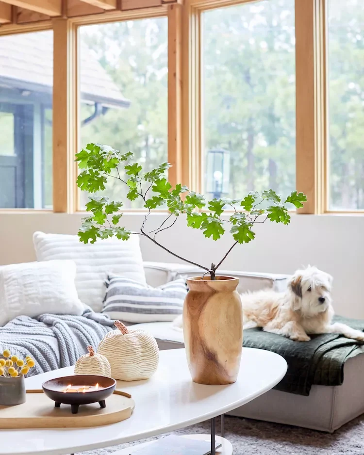 33 Autumn Living Room Ideas That'll Make Your Space Feel Incredibly Cozy 12 Neutral Fall Living Room