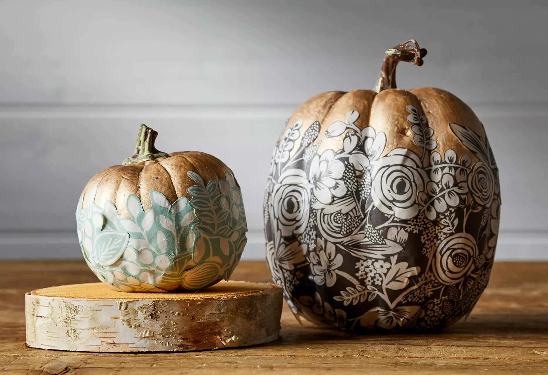 80 Quick Halloween Crafts You Can Complete in One Day 73 No-Carve Decoupage Pumpkins