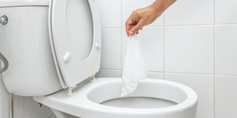 No Flush able Wipes in Toilets