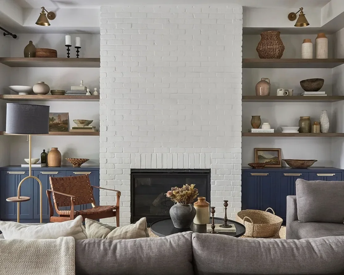 42 Stunning White Brick Fireplace Ideas That Will Transform Your Living Space 10 No Mantel Brick Fireplace