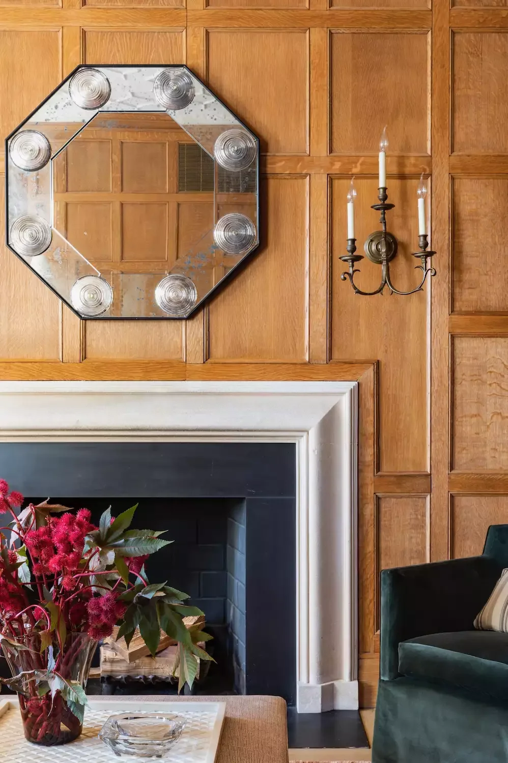 19 Stunning Fireplace Accent Wall Ideas That Will Transform Your Living Space 6 Oak Wood Paneling