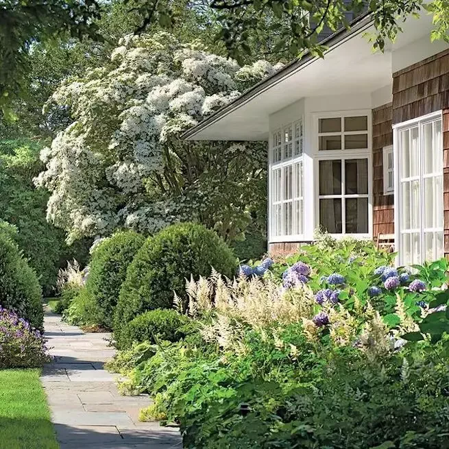 82 Stunning Front Yard Landscaping Ideas to Transform Your Home's Curb Appeal This Spring One Large and Luscious Shrub