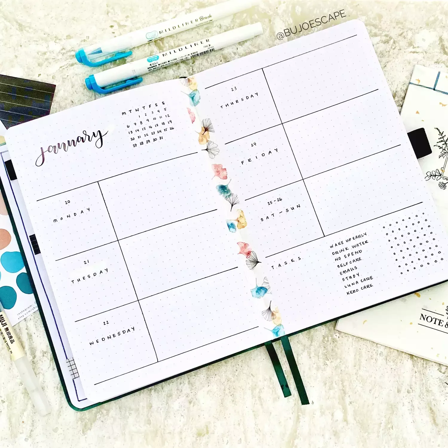 20 Creative Bullet Journal Ideas to Transform Your Home Organization One Pen Layout