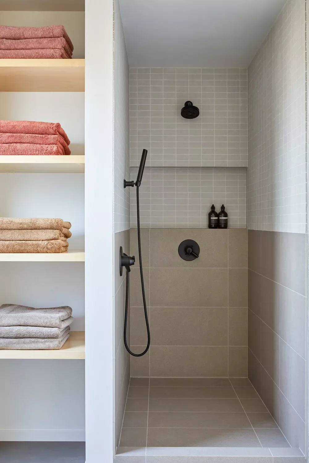 25 Creative Ways to Display Towels That Transform Your Bathroom Storage 25 Open Cubby Shelving