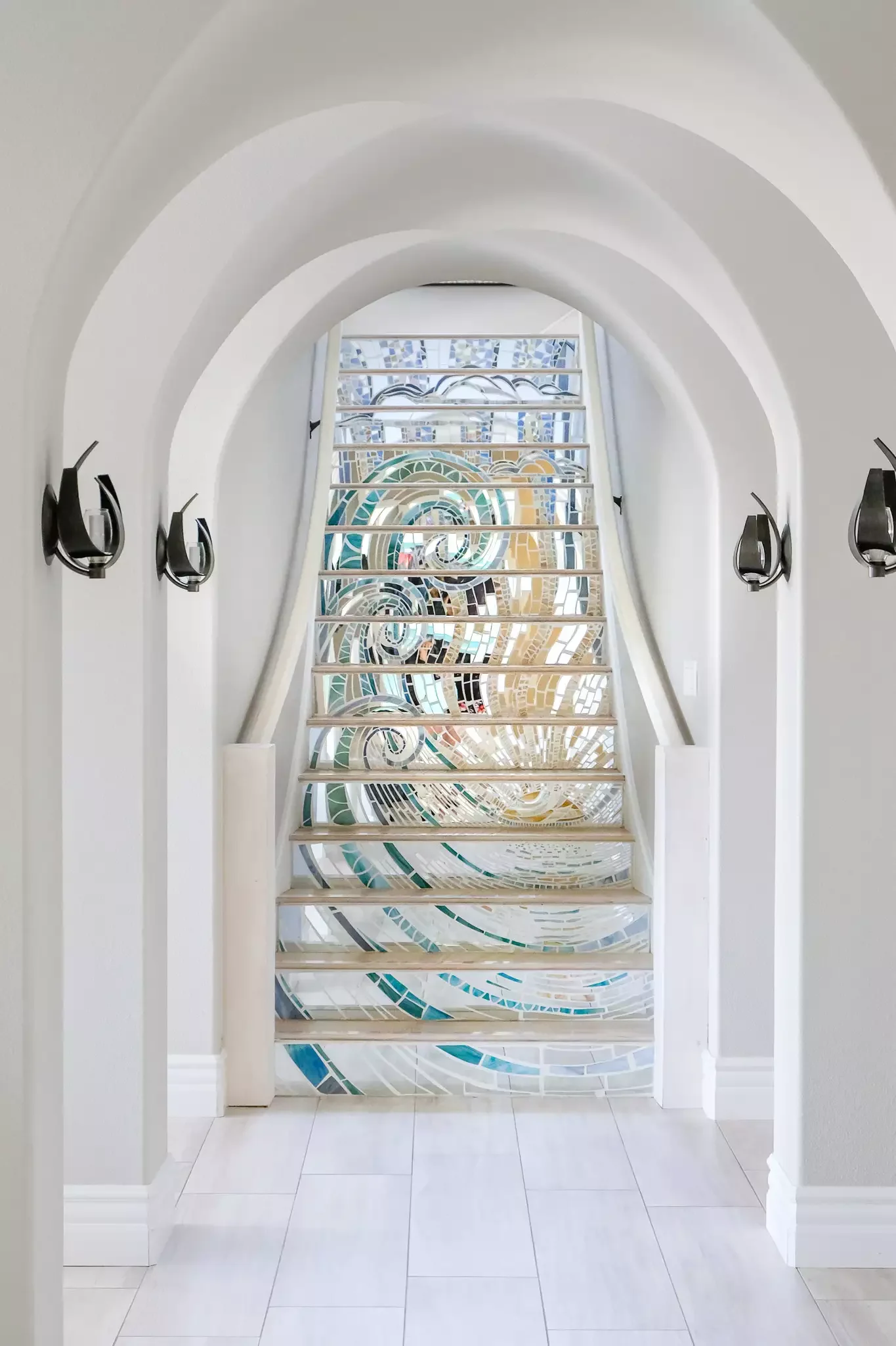 33 Creative Stair Riser Transformations That Will Elevate Your Home 11 Open a Portal