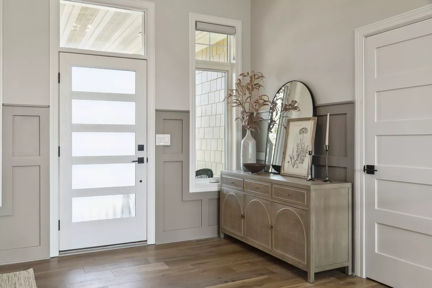22 Contemporary Foyer Designs That Create Unforgettable First Impressions 9 Opt for Neutrals