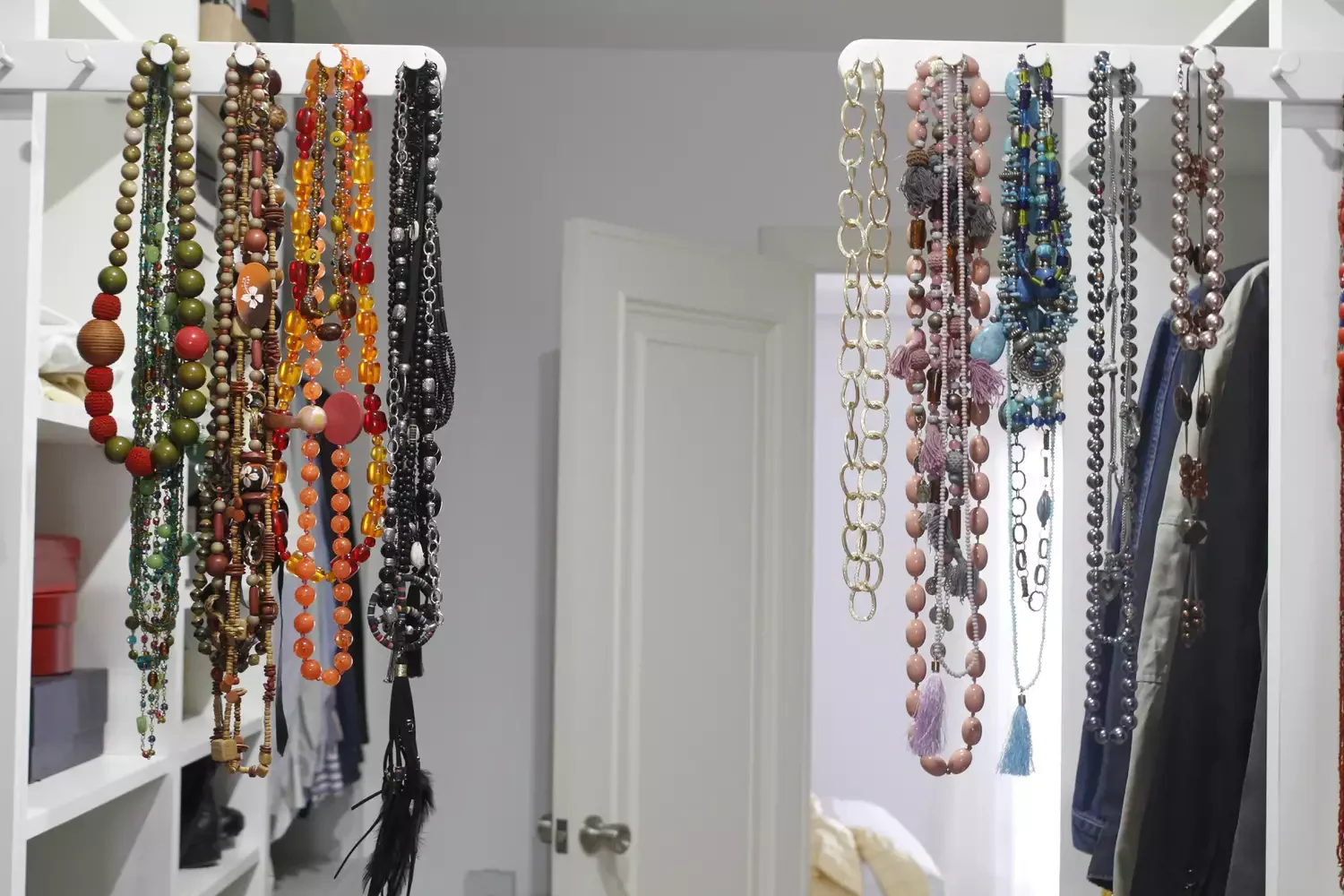 20 Creative Jewelry Organization Ideas That Beautify Your Space Opt for Slide-Out Hooks