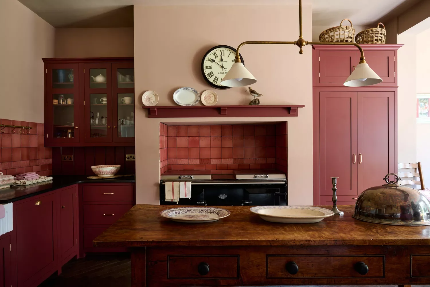 28 Stunning Red Kitchen Ideas That'll Transform Your Cooking Space Into Something Bold and Beautiful 10 Opt for Soft Rosy Reds