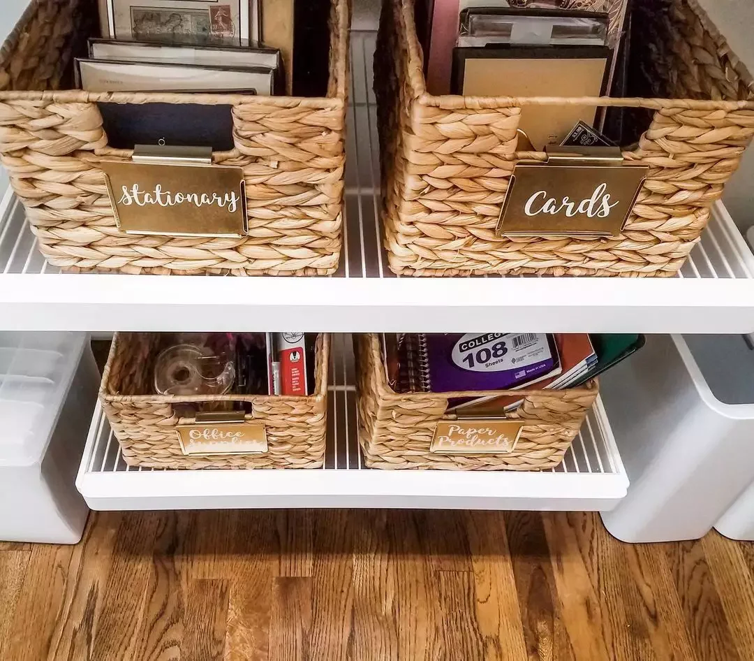 22 Creative Ways to Organize and Display Your Photo Collection at Home 5 Opt for Wicker Baskets