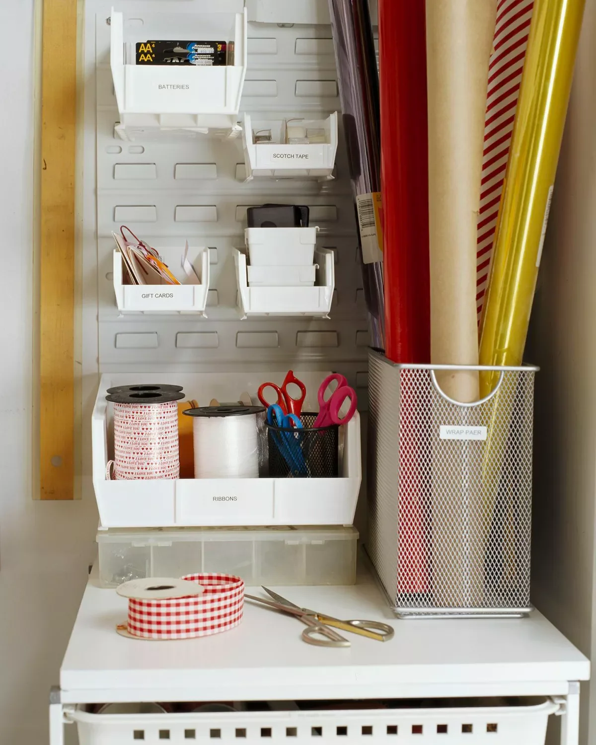 18 Creative Gift Wrap Storage Solutions That Banish Holiday Clutter Opt for a Sturdy Magazine Holder