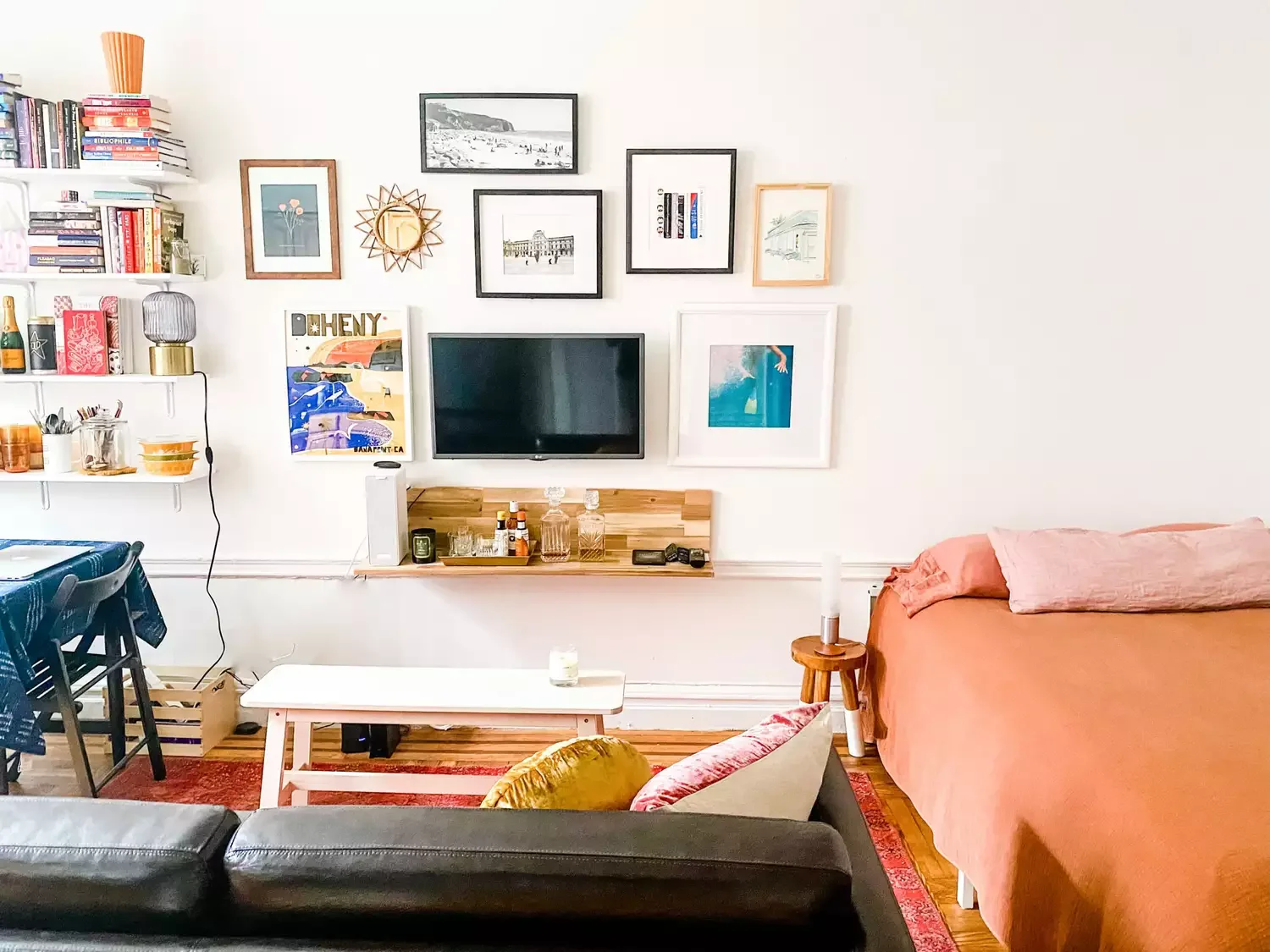 19 Affordable Ways to Transform Your Apartment Living Room 8 Optimize Wall Space