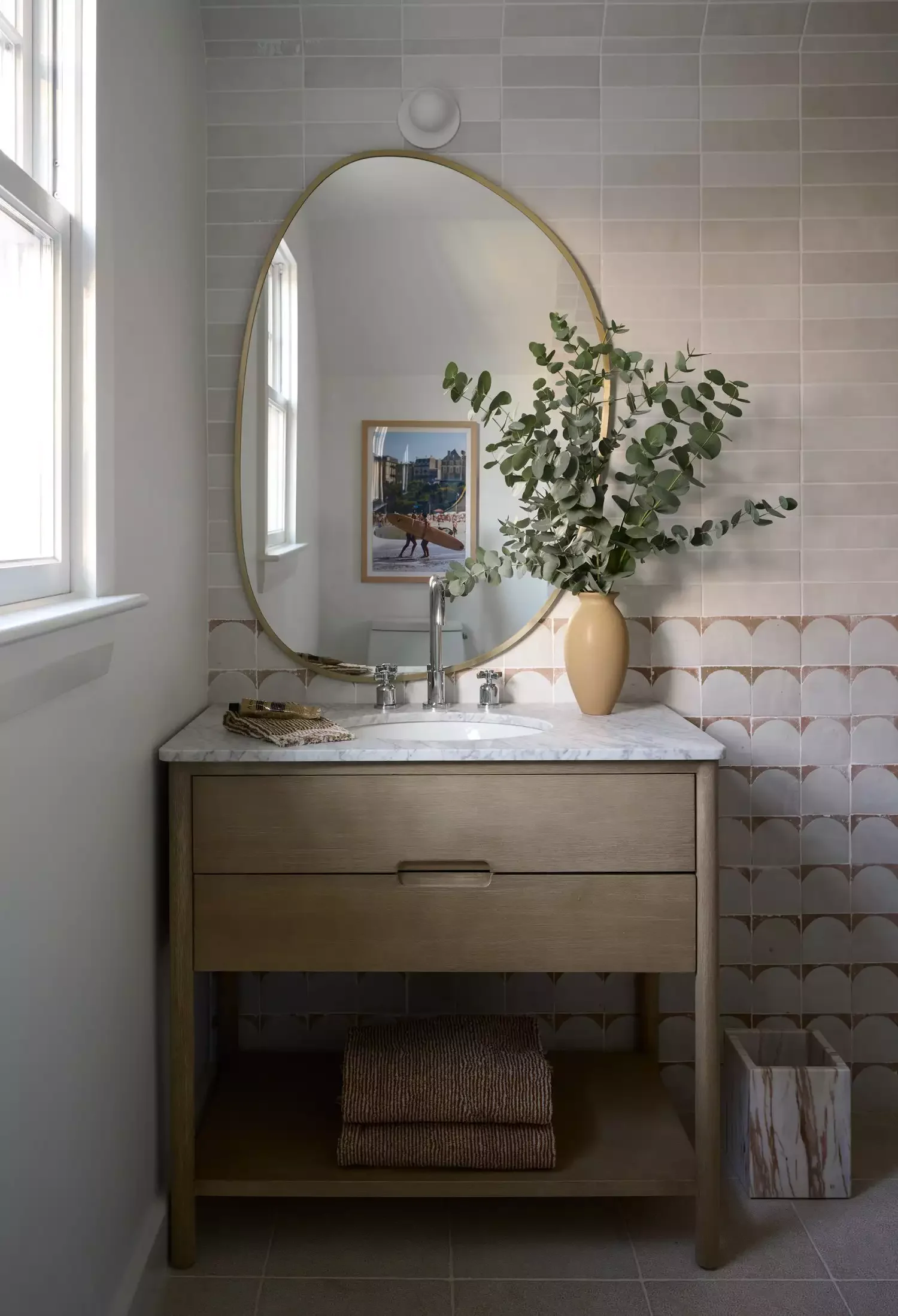 25 Bathroom Mirror Ideas That Make Any Space Feel Massive Organic Shaped Mirror