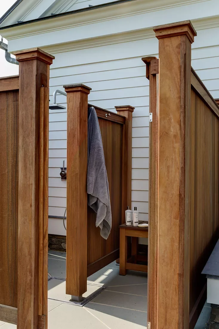 34 Stunning Outdoor Shower Ideas to Transform Your Backyard Oasis 22 Outdoor Shower Changing Room