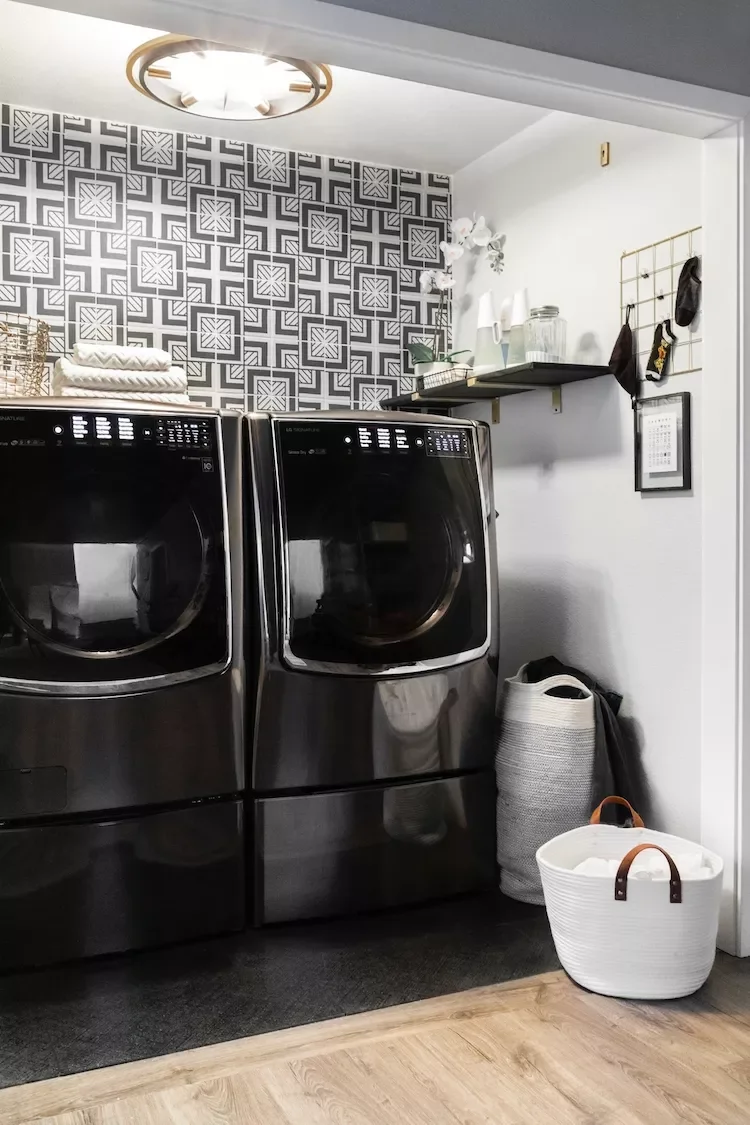 57 Creative Laundry Room Ideas That'll Make You Actually Enjoy Doing Chores Outfit an Alcove