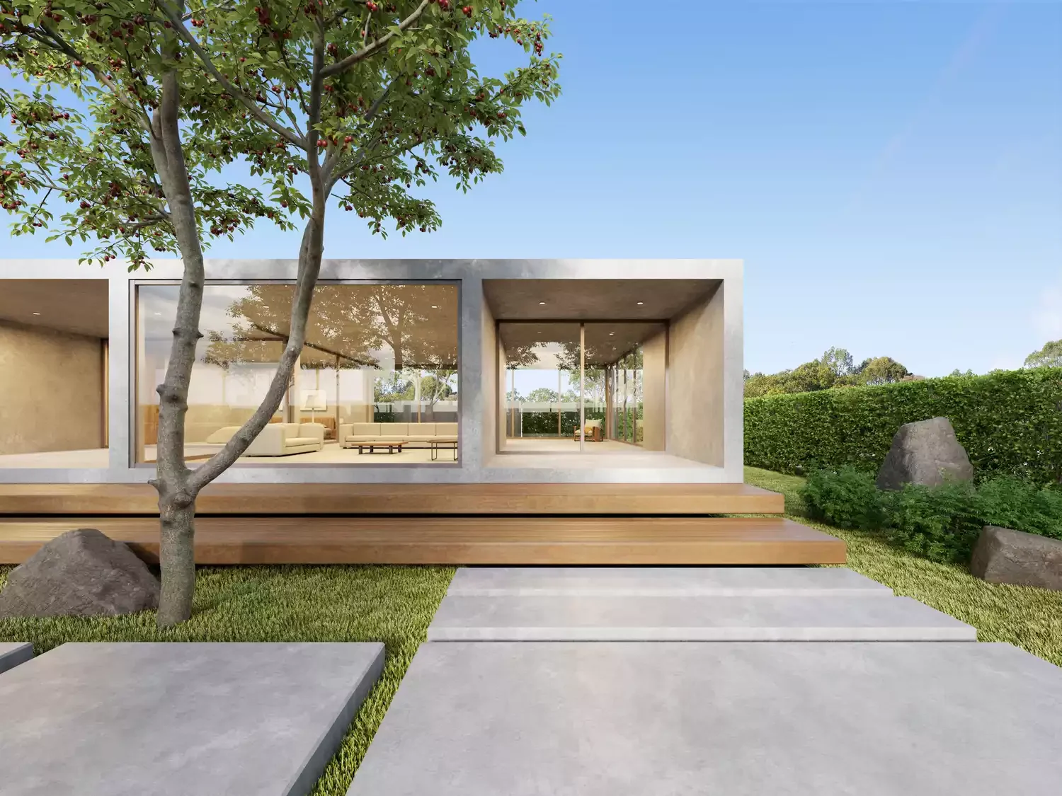 10 Stunning Concrete Paver Walkway Ideas That Transform Your Home's Curb Appeal Oversized Concrete Walkway Pavers