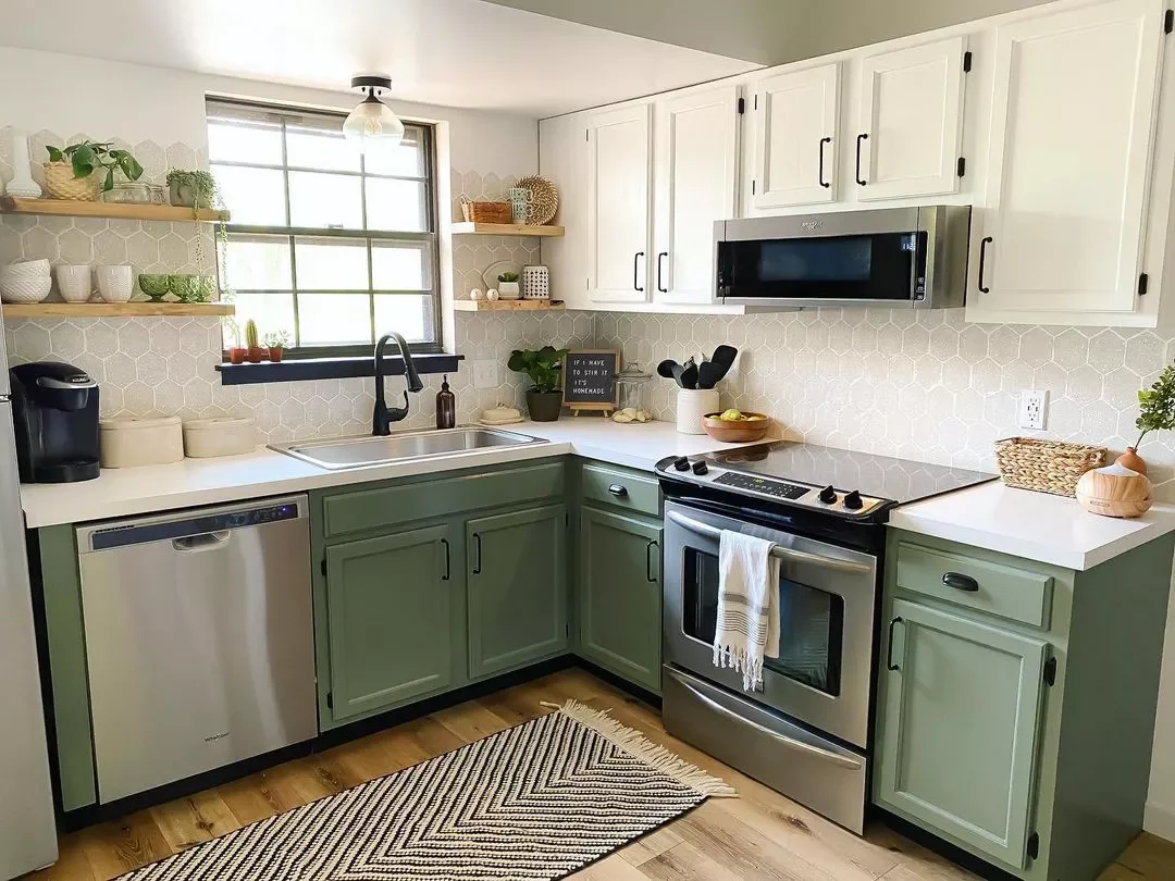 23 Stunning Sage Green Kitchen Ideas That Never Go Out of Style 11 Paint Base Cabinets