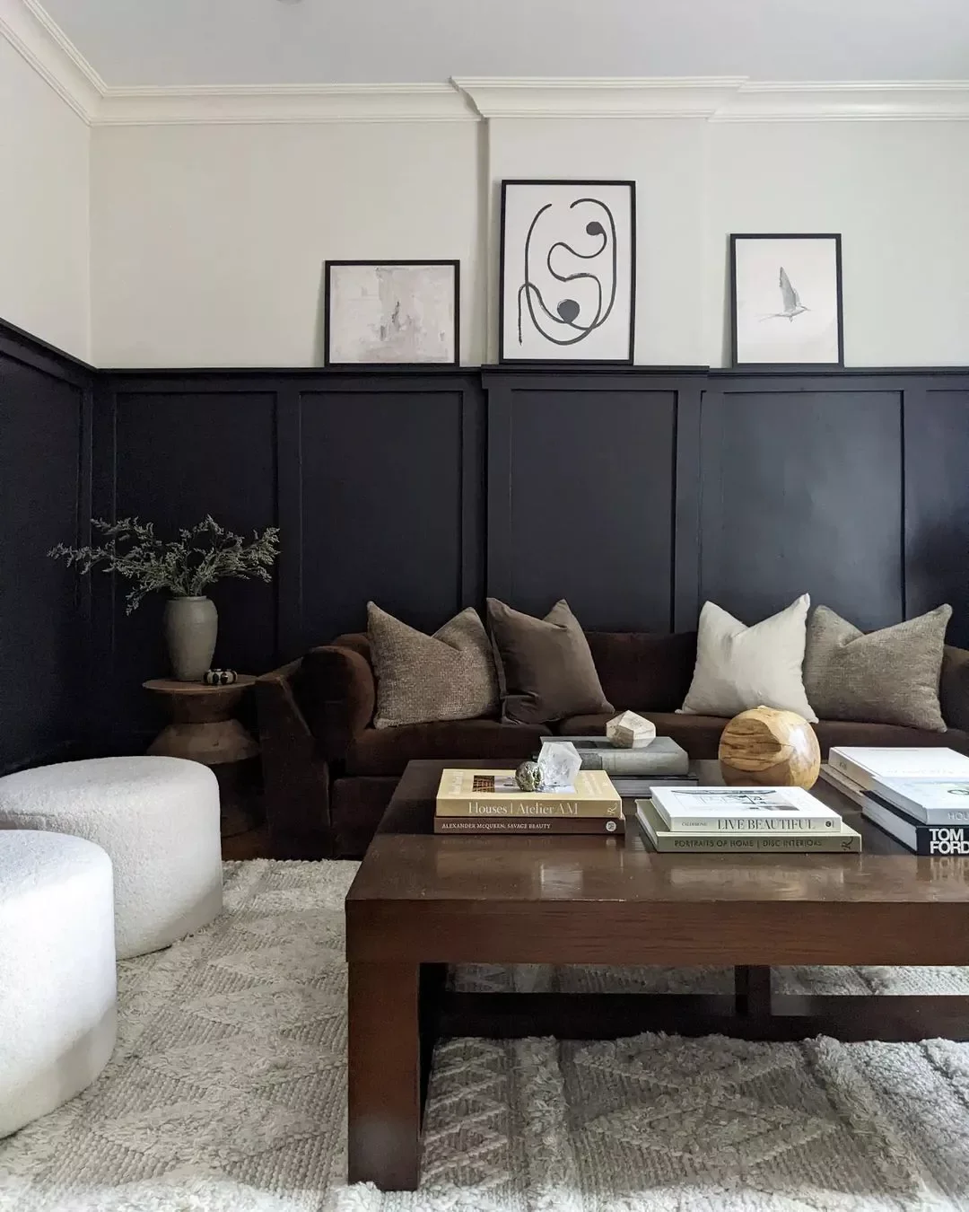 30 Stunning Black and White Living Room Ideas That Will Transform Your Space 8 Paint Board and Batten Black