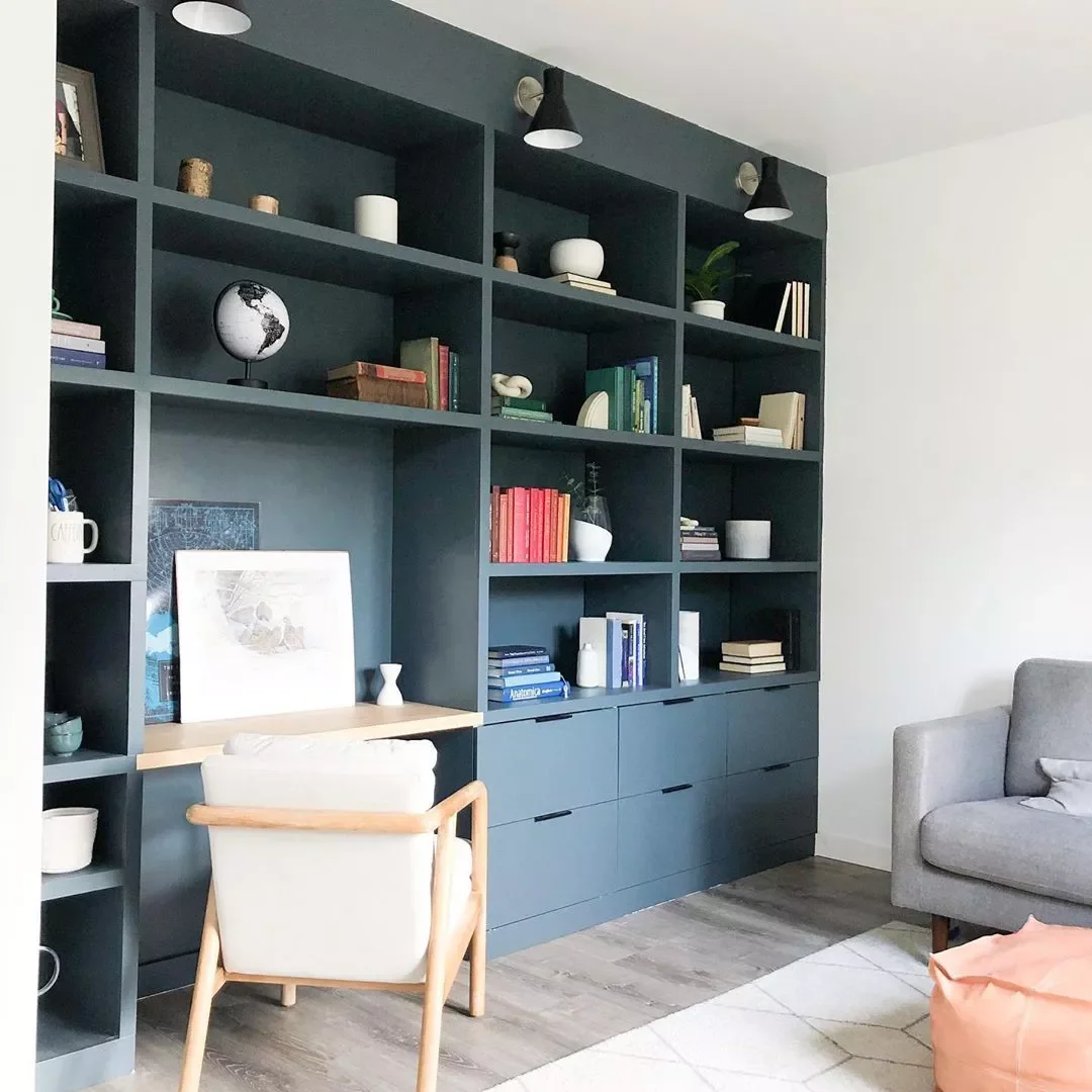 47 Beautiful Blue Room Inspirations to Transform Your Home 33 Paint Built-Ins Cool Blue