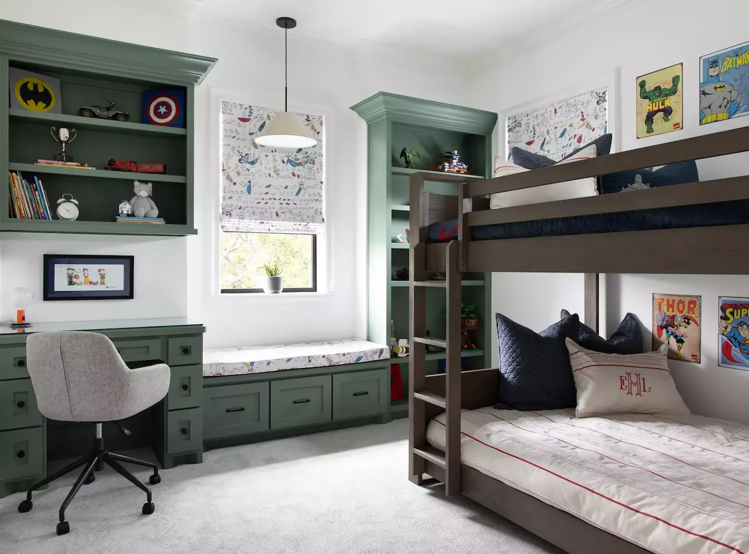 22 Creative Paint Ideas to Transform Your Child's Bedroom into a Playful Paradise 12 Paint Built-Ins Sage Green
