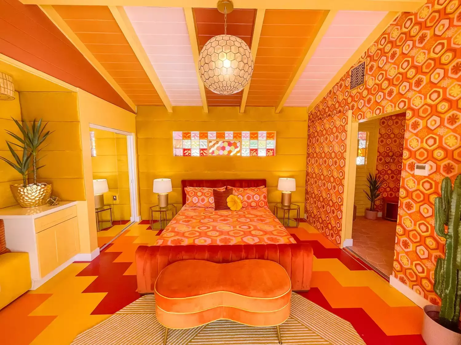 32 Bold Maximalist Bedroom Ideas for Design Lovers Who Embrace the More-Is-More Philosophy 4 Paint Ceiling Stripes