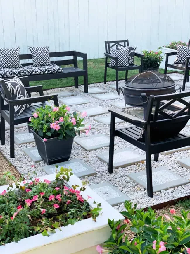 54 Small Patio Ideas That Will Transform Your Outdoor Space Paint Concrete Pavers