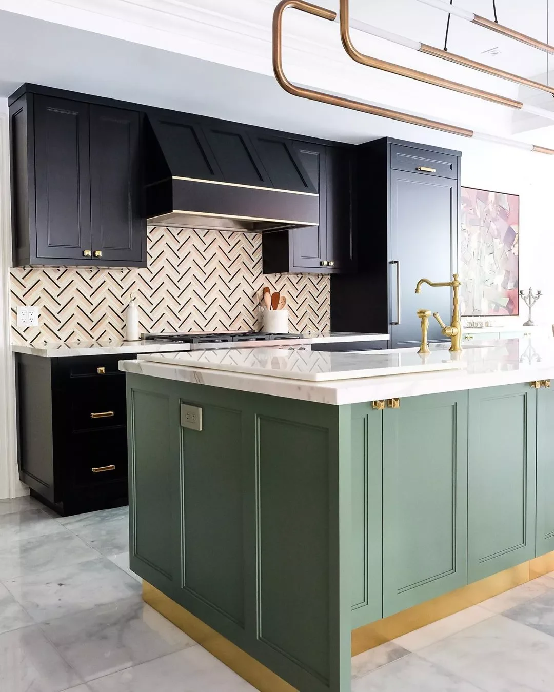37 Stunning Green Kitchen Cabinet Ideas That Will Transform Your Space Paint Island Cabinets Green