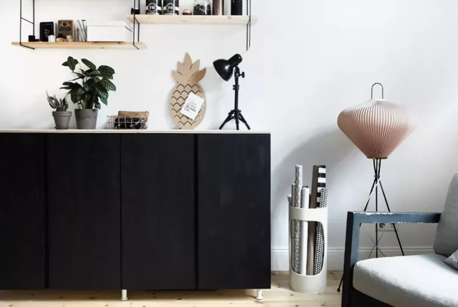 15 Brilliant IKEA Living Room Hacks That Look Like Designer Pieces 8 Paint It Black