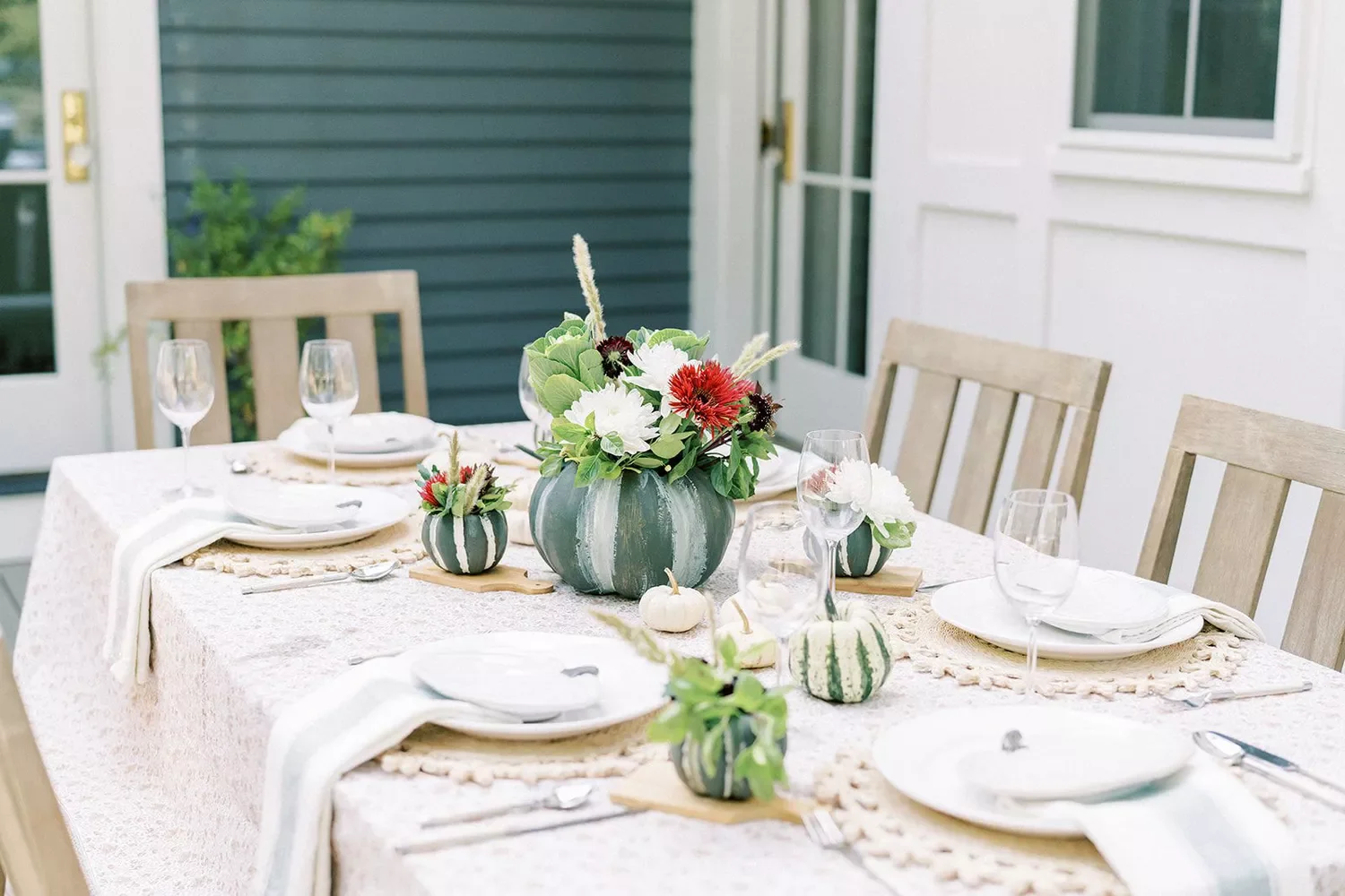 78 Beautiful Fall Table Decorating Ideas to Transform Your Seasonal Celebrations 47 Paint Papier Mâché Pumpkins