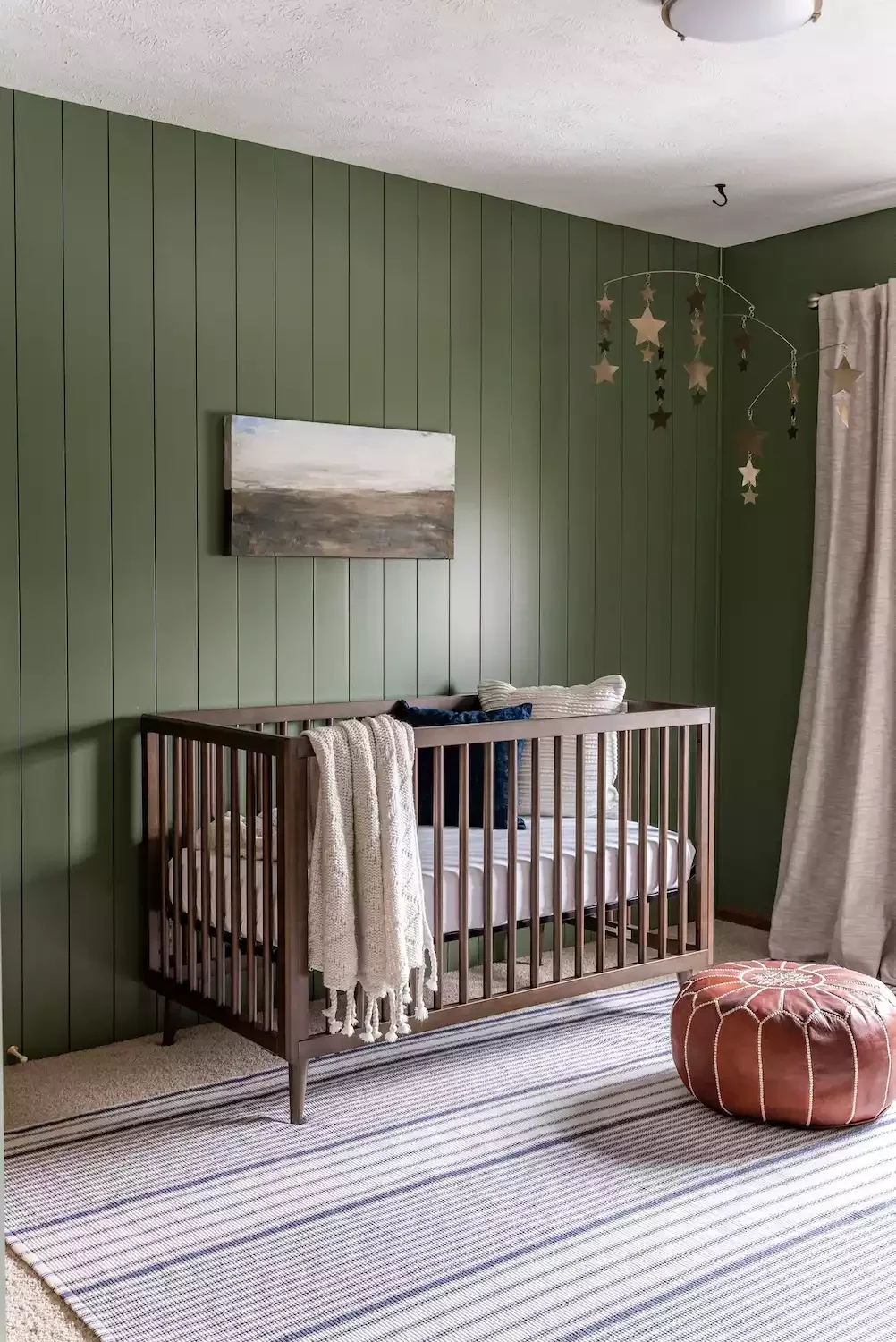 27 Beautiful Sage Green Nursery Ideas to Create Your Baby's Peaceful Haven 2 Paint Shiplap Dark Sage
