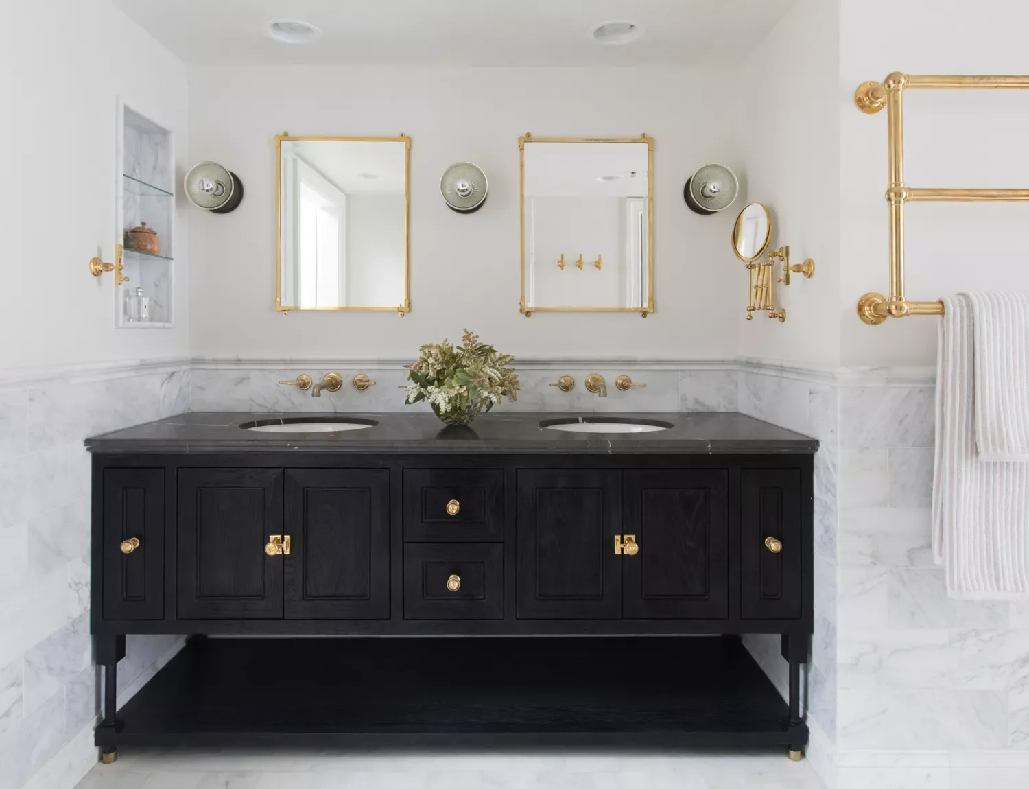 25 Stunning Bathroom Cabinet Ideas to Transform Your Space 11 Paint Them Black