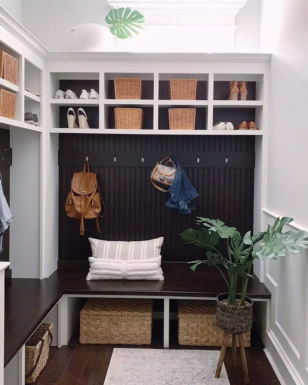 46 Creative Mudroom Design Ideas to Transform Your Entryway Paint With Contrasting Colors