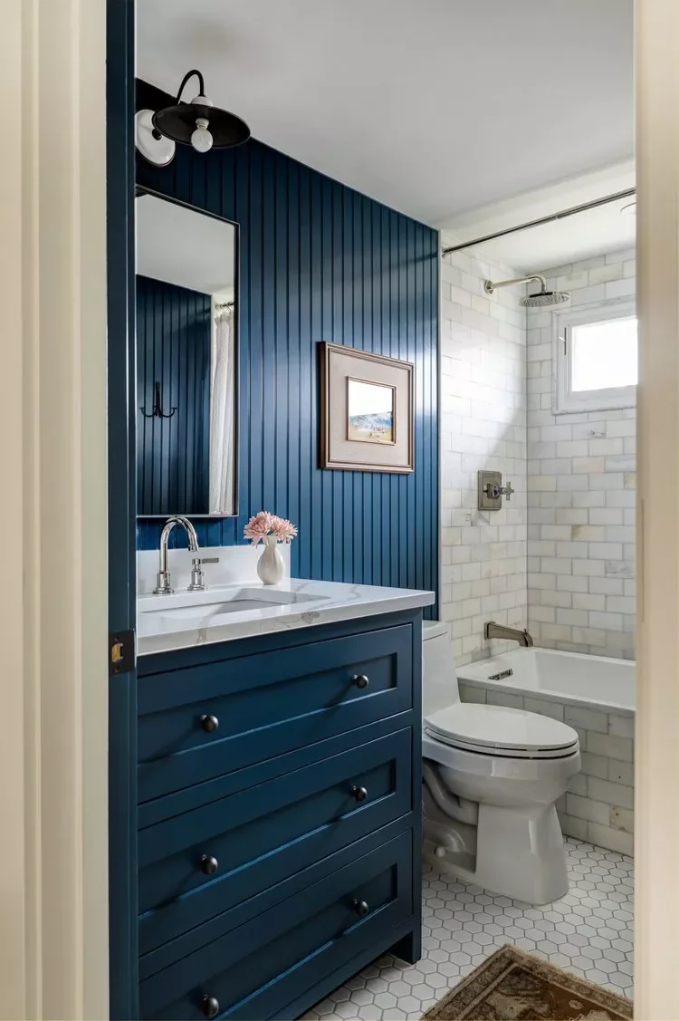 55 Wood Slat Wall Accent Ideas That Make Any Room Look Incredible Paint Wood Slats Blue