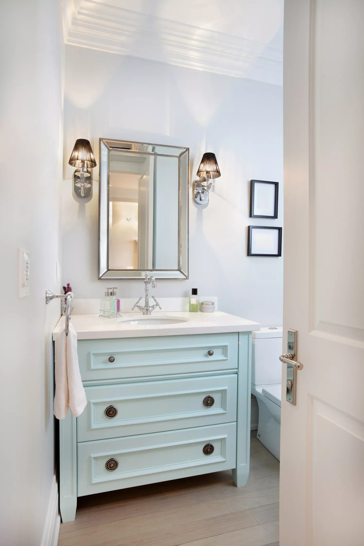 43 Stunning Powder Room Design Ideas to Transform Your Half Bath 28 Paint Your Vanity