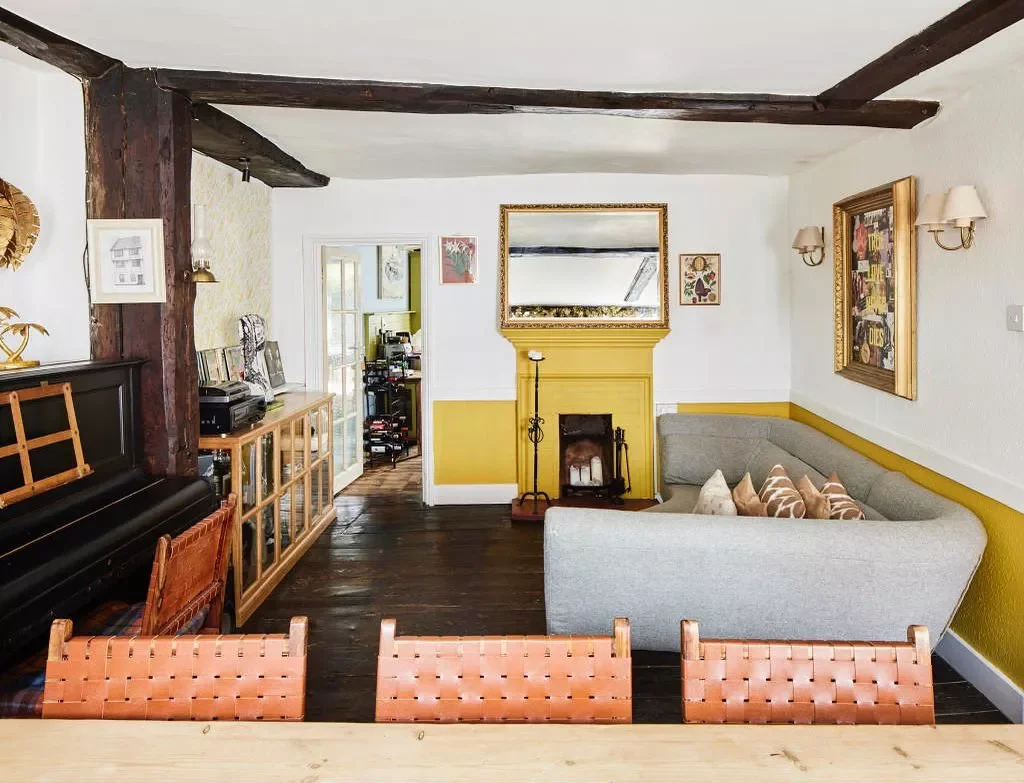 20 Stunning Yellow Living Room Ideas That Will Transform Your Space 5 Paint a Half Wall