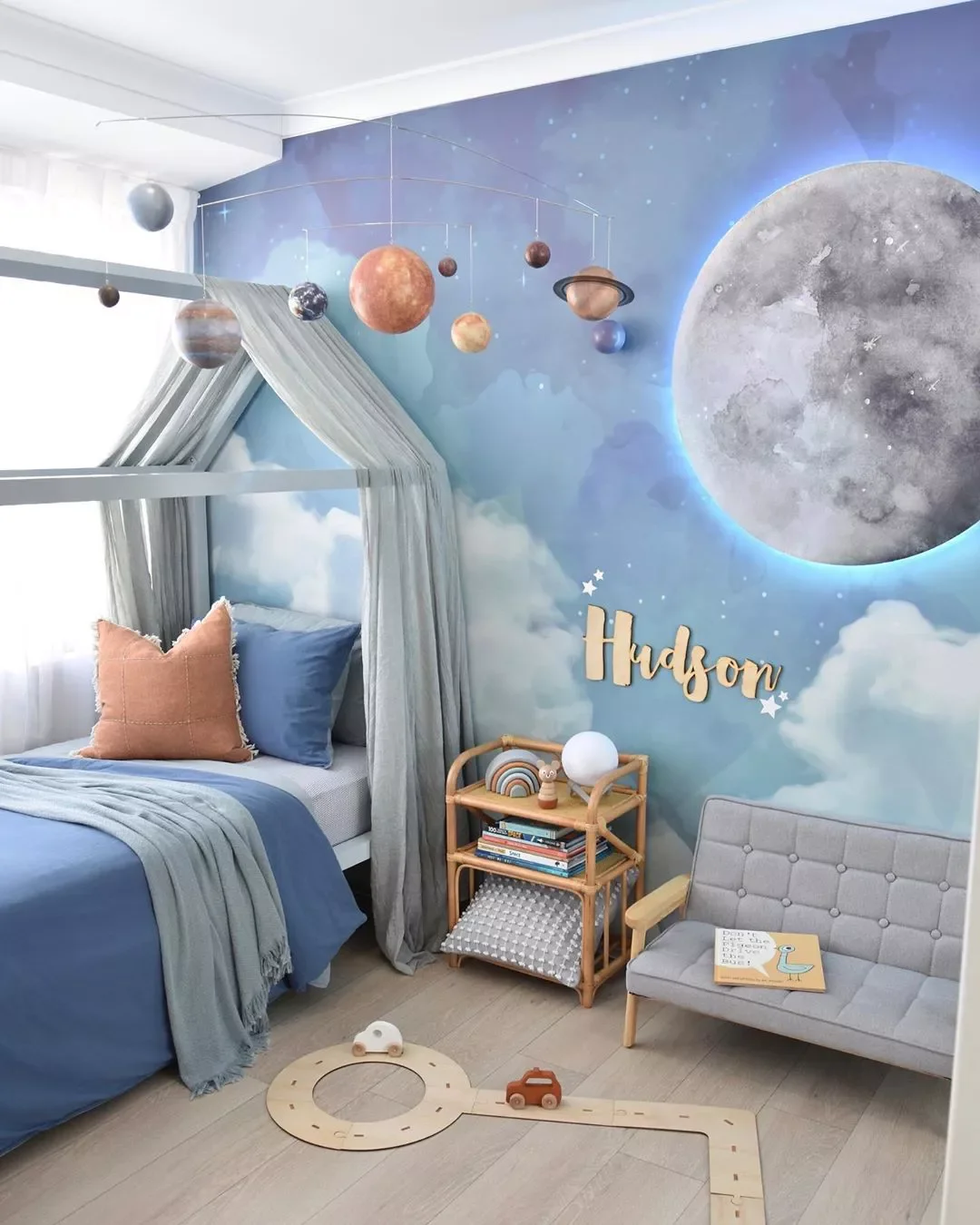 47 Beautiful Blue Room Inspirations to Transform Your Home 18 Paint a Sky Blue Mural