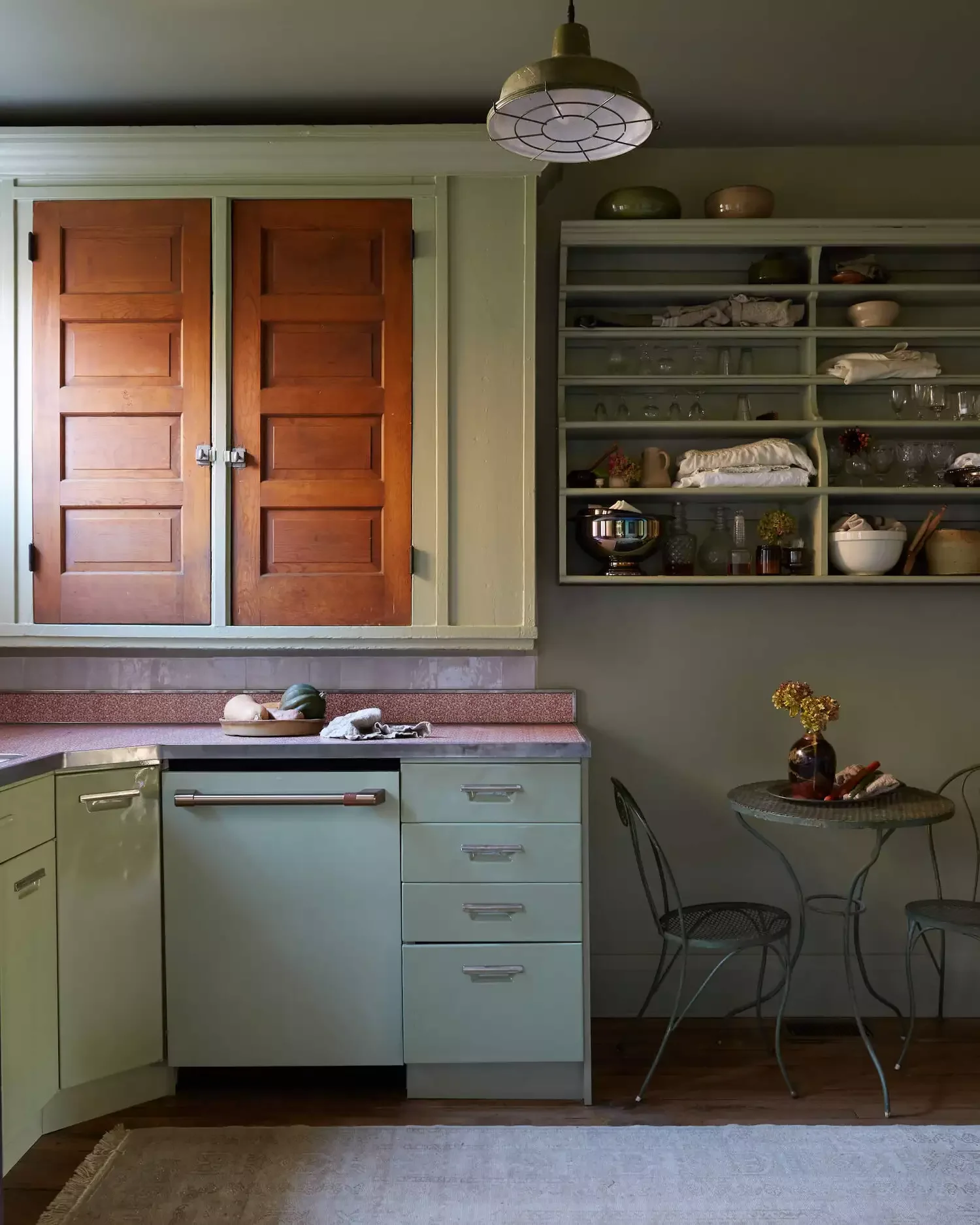 39 Green Kitchen Design Ideas That Never Go Out of Style Paint a Vintage Kitchen Sage