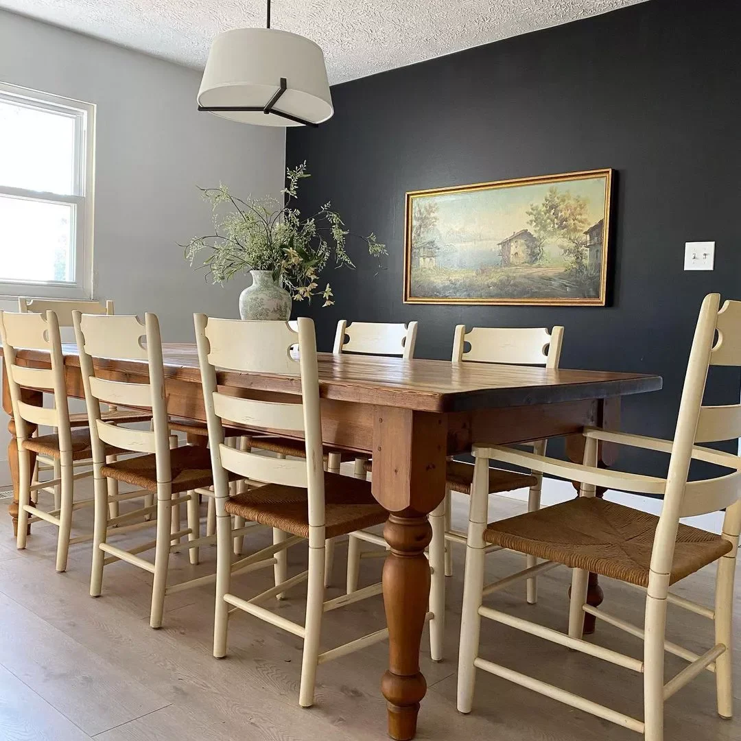 40 Stunning Black Dining Room Ideas to Transform Your Space 24 Paint an Accent Wall Black