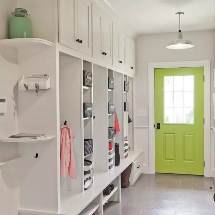 46 Creative Mudroom Design Ideas to Transform Your Entryway Paint the Back Door