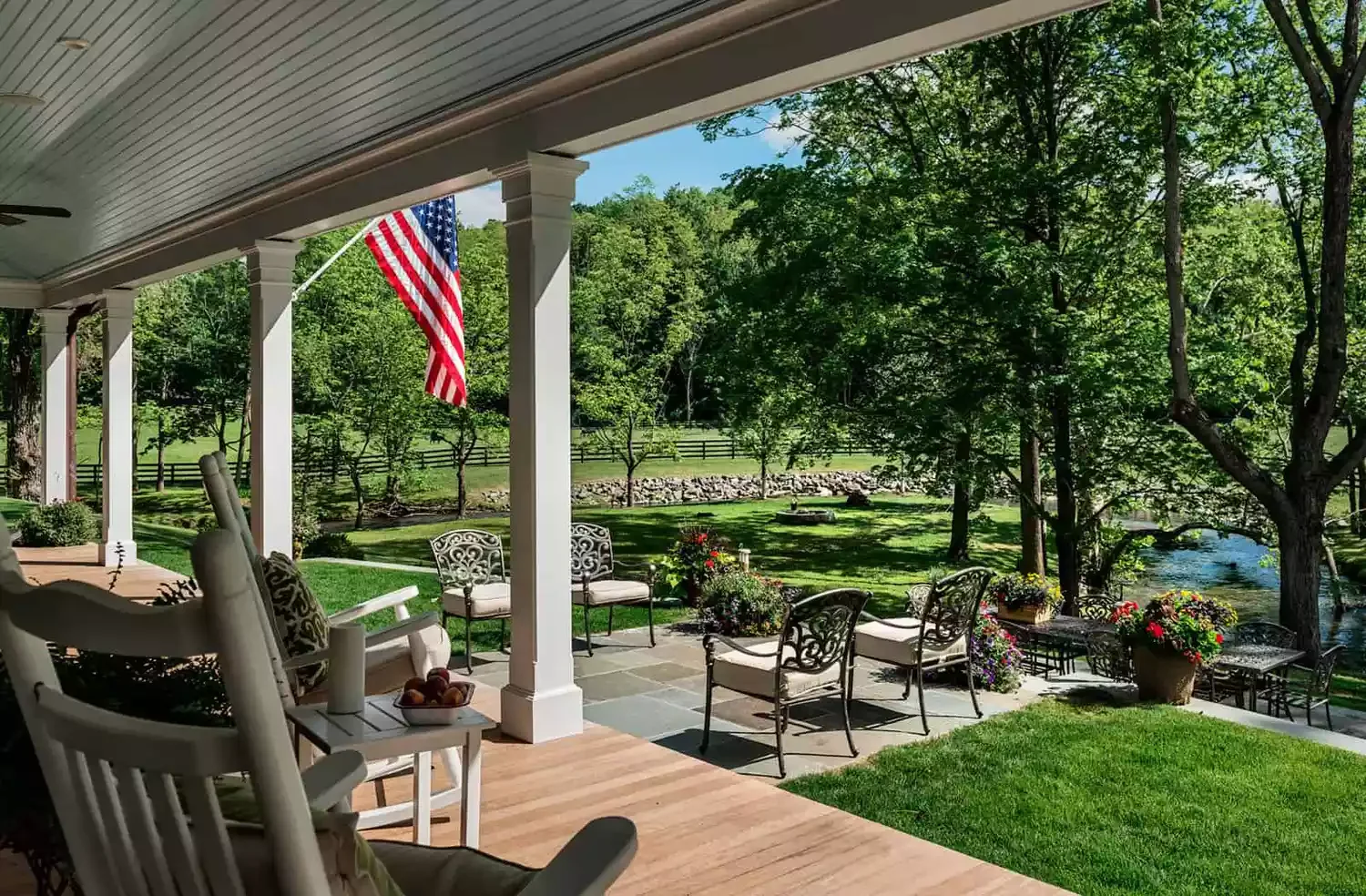 54 Small Patio Ideas That Will Transform Your Outdoor Space Paint the Ceiling